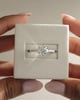 Platinum | 7mm Round Moissanite | Lab Diamond side stones