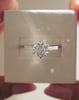 Platinum | 8mm Round Moissanite | Lab Diamond side stones