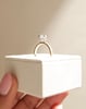 18k Yellow Gold / Platinum | 7mm Round Moissanite | Lab Diamond side stones
