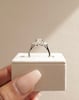 Platinum | 9x6.5mm Oval Moissanite | Lab Diamond side stones