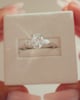 Platinum | 9x6.5mm Oval Moissanite | Lab Diamond side stones