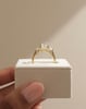 18k Yellow Gold | 10x7mm Oval Moissanite | Lab Diamond side stones