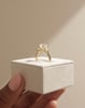 18k Yellow Gold | 10x7mm Oval Moissanite | Lab Diamond side stones