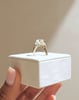 18k Yellow Gold | 9x6.5mm Oval Moissanite | Lab Diamond side stones