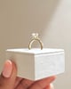 18k Yellow Gold | 9x6mm Pear Moissanite | Lab Diamond side stones