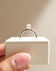 18k Yellow Gold | 9x6mm Pear Moissanite | Lab Diamond side stones
