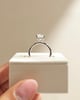 Platinum | 10x7mm Pear Moissanite | Lab Diamond side stones