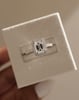 Platinum | 8x6mm Emerald Moissanite | Lab Diamond side stones