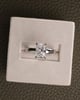 Platinum | Low Set | 2.1ct - D - VVS1 Radiant Lab Diamond | Lab Diamond side stones