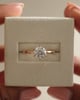18k Rose Gold / Platinum | 7mm Round Moissanite | Lab Diamond side stones