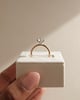 18k Rose Gold / Platinum | 7mm Round Moissanite | Lab Diamond side stones