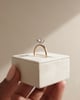 18k Rose Gold / Platinum | 7mm Round Moissanite | Lab Diamond side stones
