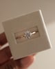 18k Rose Gold / Platinum | 7mm Round Moissanite | Lab Diamond side stones