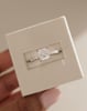 Platinum | 6.5mm Princess Moissanite | Lab Diamond side stones