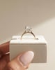 18k Rose Gold / Platinum | 10x8mm Elongated Cushion Moissanite | Lab Diamond side stones