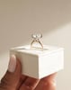 18k Rose Gold / Platinum | 10x8mm Elongated Cushion Moissanite | Lab Diamond side stones