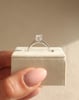 Platinum | 8x6mm Elongated Cushion Moissanite | Lab Diamond side stones