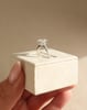 Platinum | 8x6mm Elongated Cushion Moissanite | Lab Diamond side stones