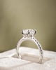 Platinum | 1.58ct - E - VVS2 Elongated Cushion Lab Diamond | Lab Diamond side stones
