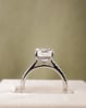 Platinum | 3.09ct - E - VVS2 Elongated Cushion Lab Diamond | Lab Diamond side stones