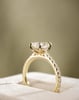18k Yellow Gold | 1.61ct - D - VVS2 Elongated Cushion Lab Diamond | Lab Diamond side stones