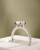 Platinum | 1.51ct - D - VS1 Elongated Cushion Lab Diamond | Lab Diamond side stones