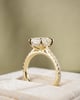 18k Yellow Gold | 2.53ct - D - VVS2 Elongated Cushion Lab Diamond | Lab Diamond side stones