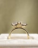 18k Yellow Gold | 1.84ct - E - VVS2 Pear Lab Diamond | 1.84ct - E - VVS2 Oval Lab Diamond