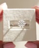 Platinum | 8mm Round Moissanite | Lab Diamond side stones