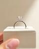 Platinum | 8mm Round Moissanite | Lab Diamond side stones