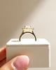 18k Yellow Gold | 11x8mm Oval Moissanite | Lab Diamond side stones