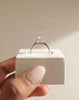Platinum | 8mm Round Moissanite | Lab Diamond side stones