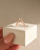 18k Rose Gold | 7.5mm Round Moissanite | Lab Diamond side stones