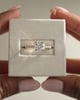 18k Rose Gold | 7.5mm Round Moissanite | Lab Diamond side stones
