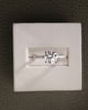 Platinum | 7.5mm Round Moissanite | Lab Diamond side stones