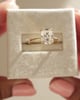 18k Yellow Gold | 9x7mm Elongated Cushion Moissanite | Lab Diamond side stones