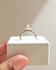 18k Yellow Gold | 9x7mm Elongated Cushion Moissanite | Lab Diamond side stones
