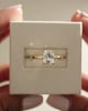 18k Yellow Gold | Low Set | 8x6mm Elongated Cushion Moissanite | Lab Diamond side stones