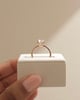 18k Rose Gold | Low Set | 9x7mm Elongated Cushion Moissanite | Lab Diamond side stones