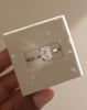 Platinum | Low Set | 9x6.5mm Oval Moissanite | Lab Diamond side stones