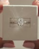 Platinum | Low Set | 9x6.5mm Oval Moissanite | Lab Diamond side stones