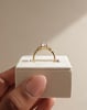 18k Yellow Gold | 8x6mm Oval Moissanite | Lab Diamond side stones