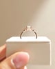 18k Rose Gold | 8x6mm Oval Moissanite | Lab Diamond side stones