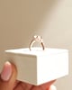 18k Rose Gold | 8x6mm Oval Moissanite | Lab Diamond side stones