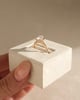 18k Rose Gold | 9x6.5mm Oval Moissanite | Lab Diamond side stones