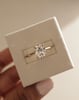 18k Yellow Gold | 11x8mm Oval Moissanite | Lab Diamond side stones