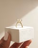 18k Yellow Gold | 11x8mm Oval Moissanite | Lab Diamond side stones
