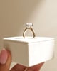 18k Yellow Gold / Platinum | 8x6mm Oval Moissanite | Lab Diamond side stones