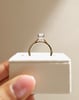 18k Yellow Gold / Platinum | 8x6mm Oval Moissanite | Lab Diamond side stones