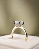 18k Yellow Gold / Platinum | 2.96ct - F - VS1 Oval Lab Diamond | Lab Diamond side stones